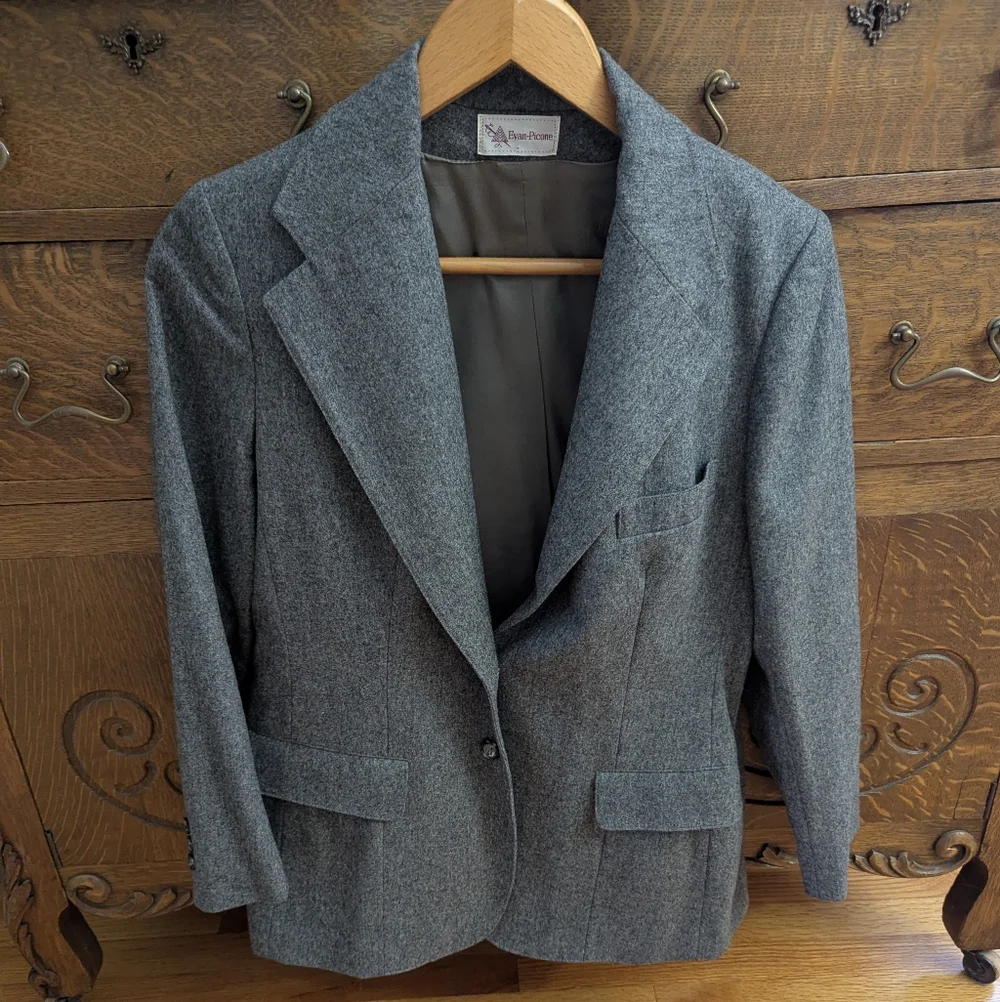 Evan Picone Beautiful Wool Blazer Women's M-L? Vintage Two Button Jacket - Picture 2 of 16